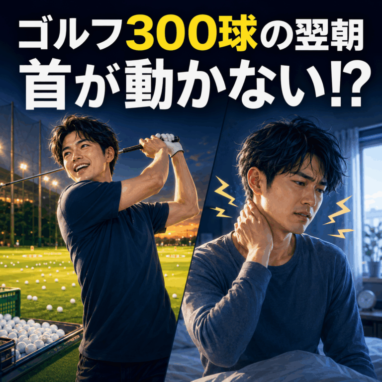 初めてのゴルフで300球！翌朝、首が動かなくなった29歳男性